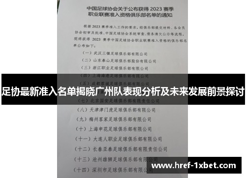 足协最新准入名单揭晓广州队表现分析及未来发展前景探讨