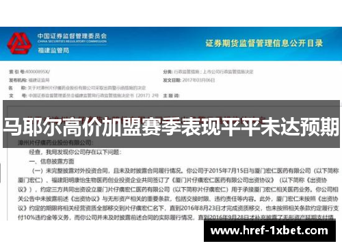 马耶尔高价加盟赛季表现平平未达预期